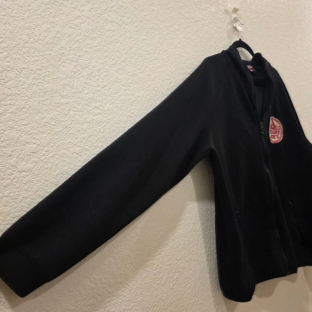 Trader Joes Patch Full Zip Hoodie Jacket Mens XL Black Raglan 32 Degrees Heat - Picture 4 of 9